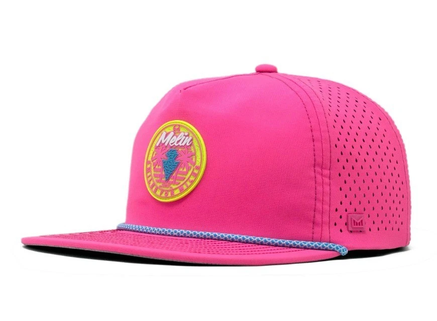 Melin Coronado Hydro Neon Pink Water-Resistant Snapback Rope Hat